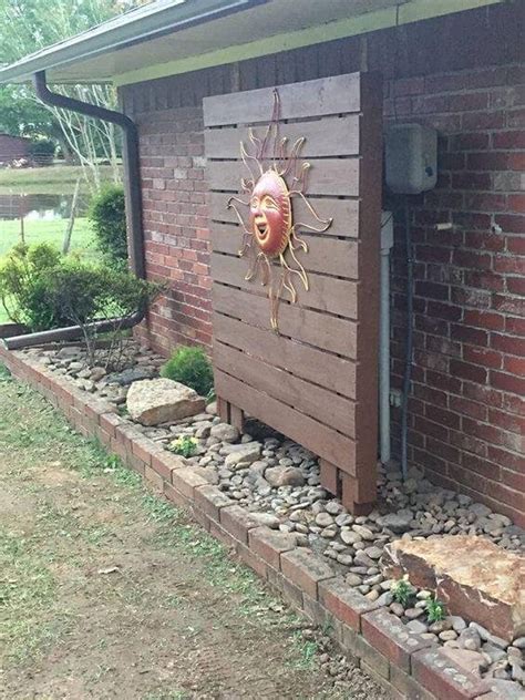 how to conceal my outside electrical box|how to hide water boxes.